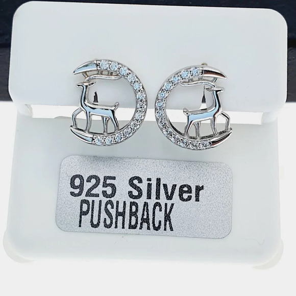 "925 sterling silver luxury CZ earrings for women/girls, Best for RJUS2226 - Picture 1 of 10